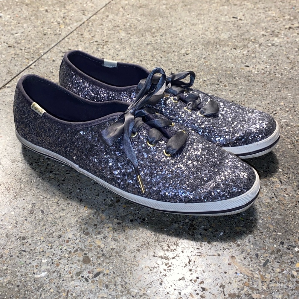 Kate Spade Keds - sparkly gray/silver